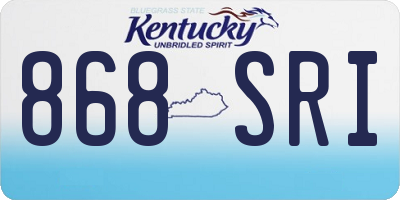 KY license plate 868SRI