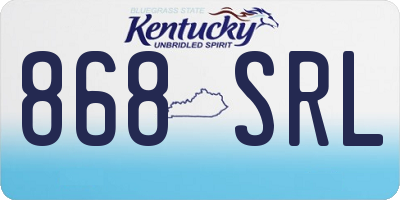 KY license plate 868SRL