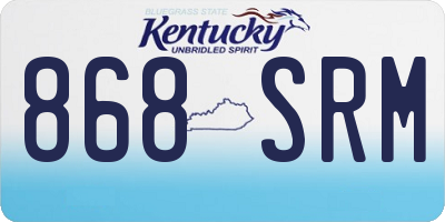 KY license plate 868SRM