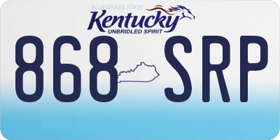 KY license plate 868SRP