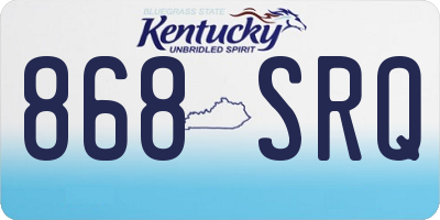 KY license plate 868SRQ