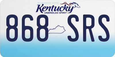 KY license plate 868SRS