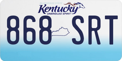 KY license plate 868SRT