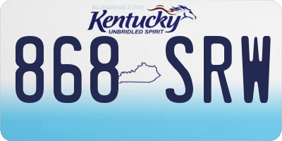 KY license plate 868SRW