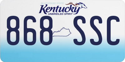 KY license plate 868SSC