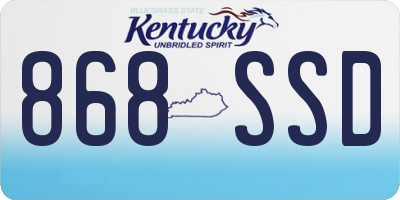 KY license plate 868SSD