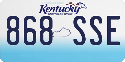KY license plate 868SSE