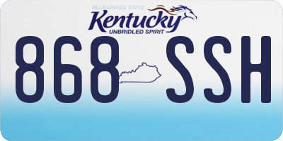 KY license plate 868SSH