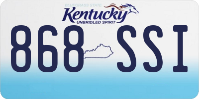 KY license plate 868SSI