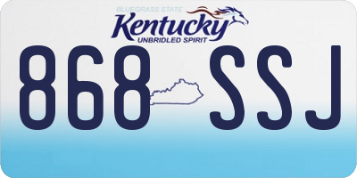 KY license plate 868SSJ