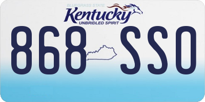 KY license plate 868SSO
