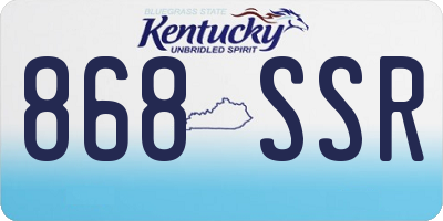 KY license plate 868SSR
