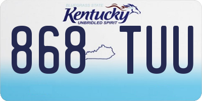 KY license plate 868TUU