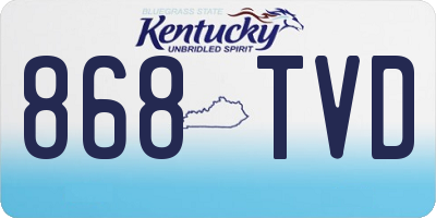 KY license plate 868TVD