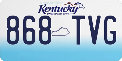 KY license plate 868TVG