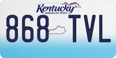 KY license plate 868TVL