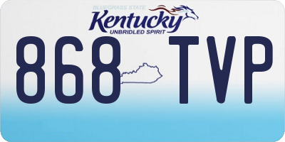 KY license plate 868TVP