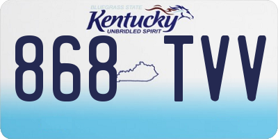 KY license plate 868TVV