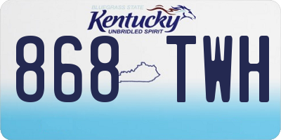 KY license plate 868TWH