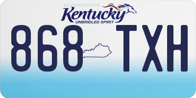 KY license plate 868TXH