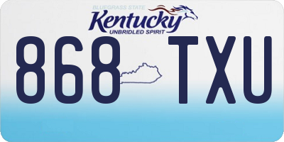 KY license plate 868TXU