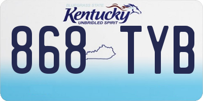 KY license plate 868TYB
