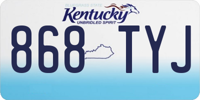KY license plate 868TYJ