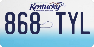 KY license plate 868TYL
