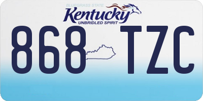 KY license plate 868TZC
