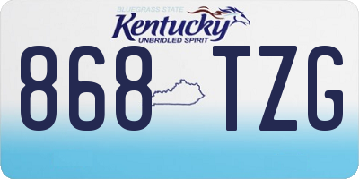 KY license plate 868TZG