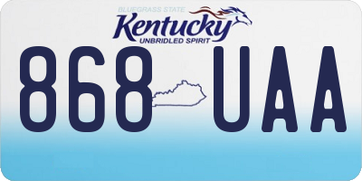 KY license plate 868UAA