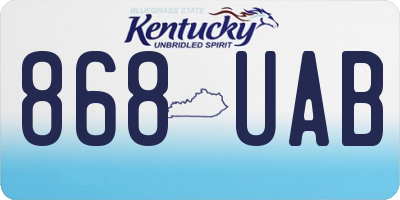 KY license plate 868UAB