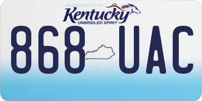 KY license plate 868UAC