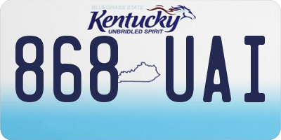 KY license plate 868UAI