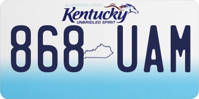 KY license plate 868UAM