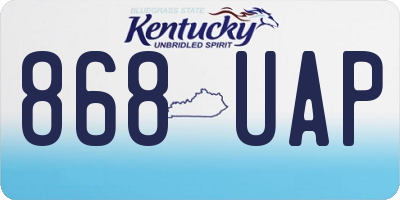 KY license plate 868UAP