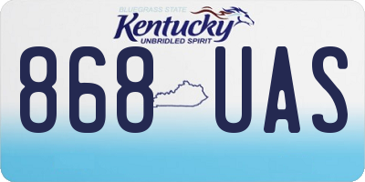 KY license plate 868UAS