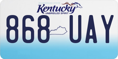 KY license plate 868UAY