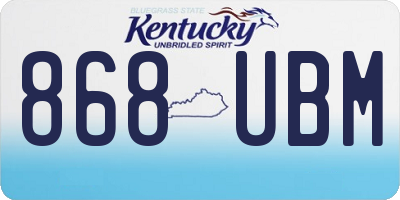 KY license plate 868UBM