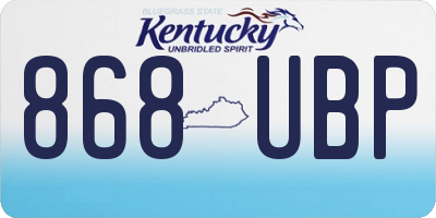 KY license plate 868UBP
