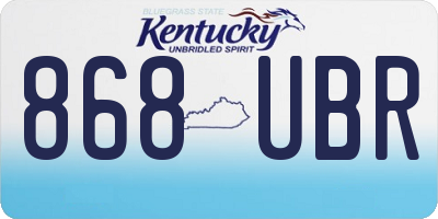 KY license plate 868UBR