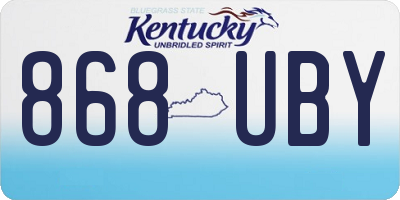 KY license plate 868UBY