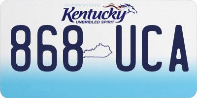 KY license plate 868UCA