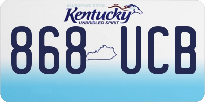 KY license plate 868UCB