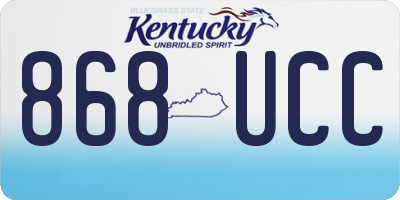 KY license plate 868UCC