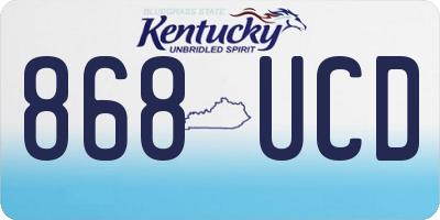 KY license plate 868UCD