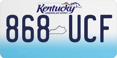 KY license plate 868UCF
