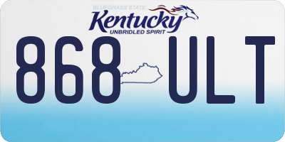 KY license plate 868ULT