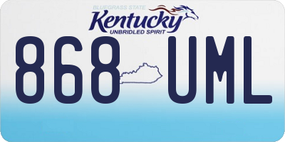 KY license plate 868UML