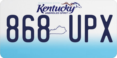 KY license plate 868UPX